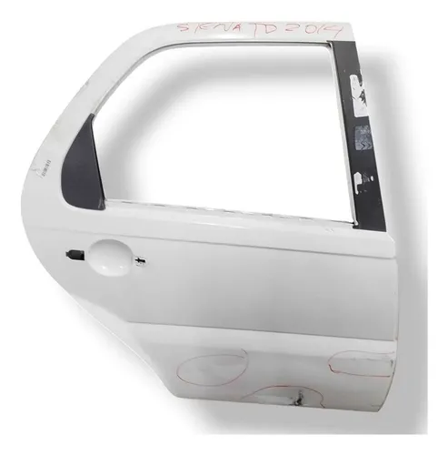 Porta Traseira Direita Fiat Siena 2014 2015 2016 - Detalhe Traseira Direita Branco