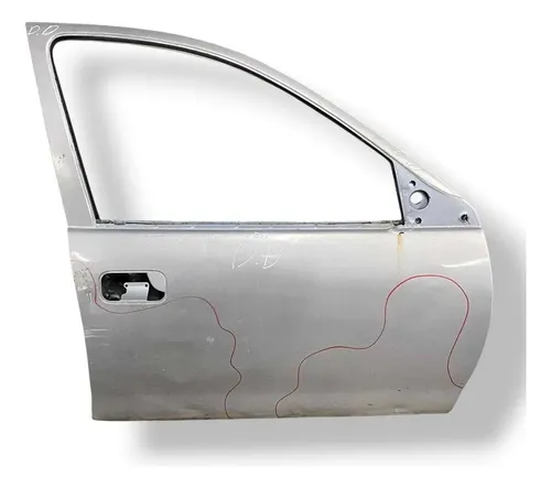 Porta Dianteira Direita Chevrolet Corsa 2006 2007 Detalhe Dianteira Direita Cinza