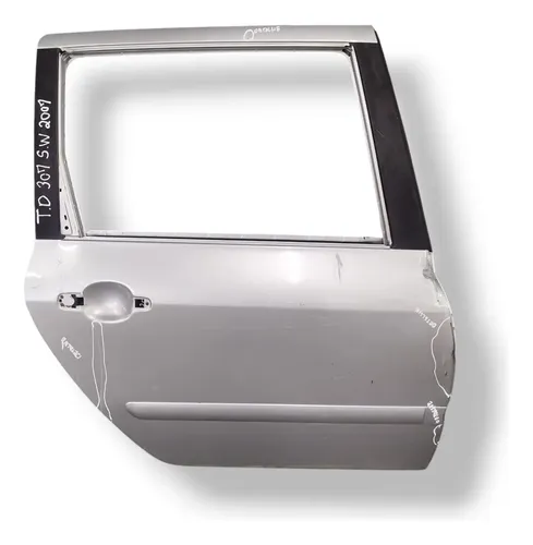 Porta Traseira Direita Peugeot 307 Sw 2.0 2007 Com Detalhes Traseira Direita Prateado