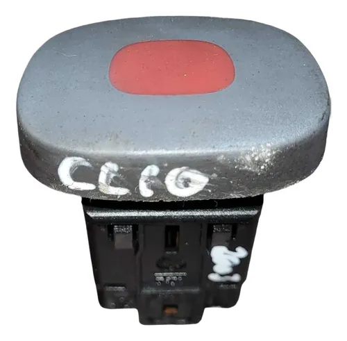 Botão Pisca Alerta Renault Clio 2003 2004 2005 2006 421820 Cinza